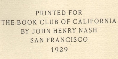 Book club of california